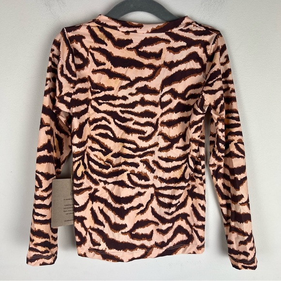 Stone Fox Swim | Animal Print Swim Rash Guard Long Sleeve Top | 4 - Picture 2 of 5
